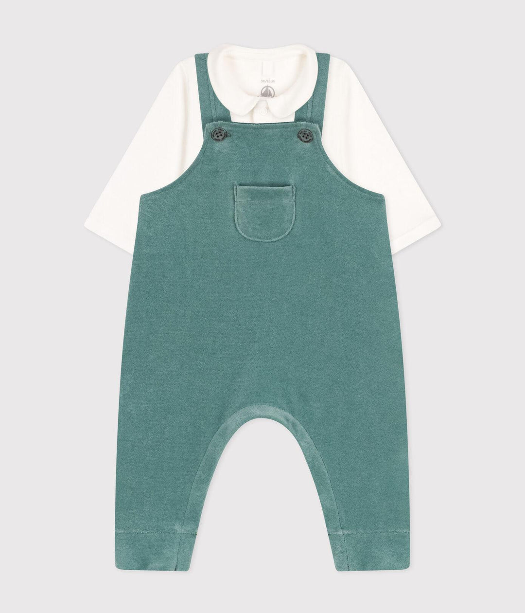 COMPLETO BODY E SALOPETTE IN VELLUTO BEBÈ A082X 01 PETIT BATEAU 
