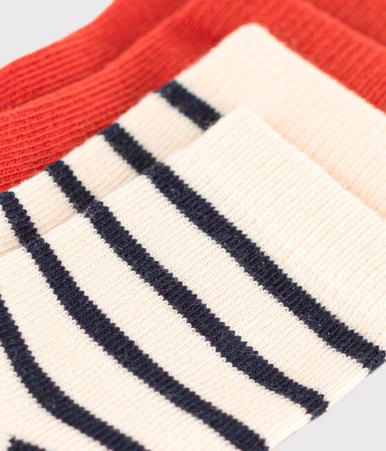 2 paia di calzini bebè in cotone a righe A0AZN 01 PETIT BATEAU 