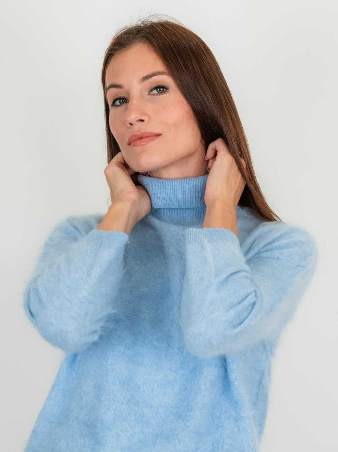 DOLCEVITA ADARE IN CASHMERE AZZURRO ADARE CLOUDY BLUE ABSOLUT CASHMERE 