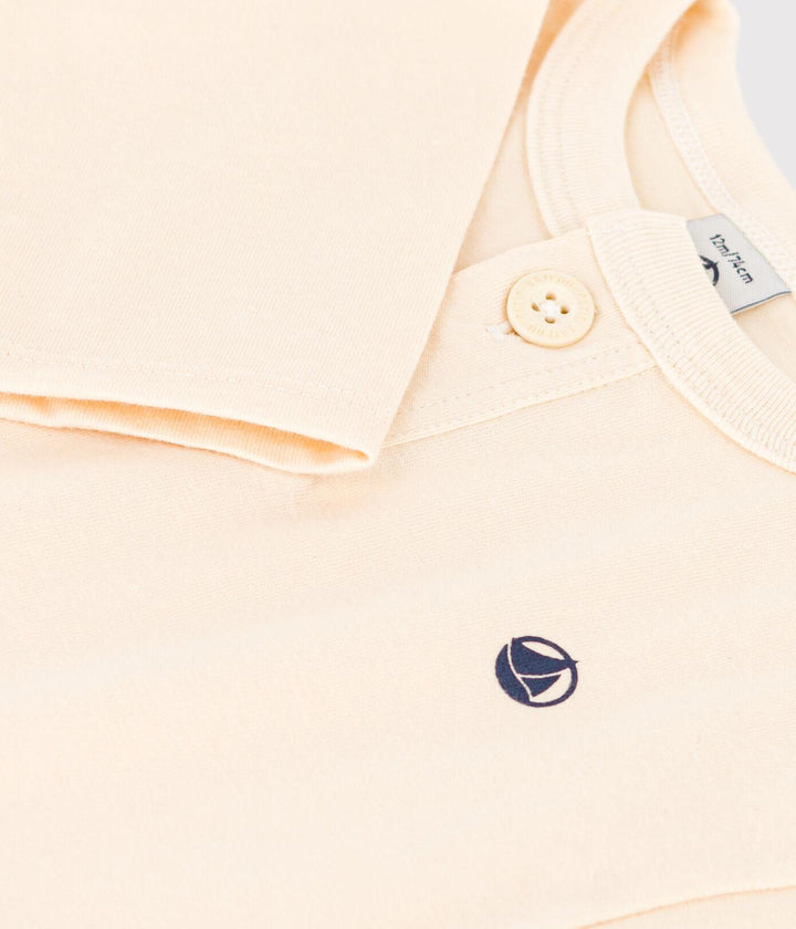 T-SHIRT A MANICHE LUNGHE IN JERSEY PER BEBÈ A095G 01 PETIT BATEAU 