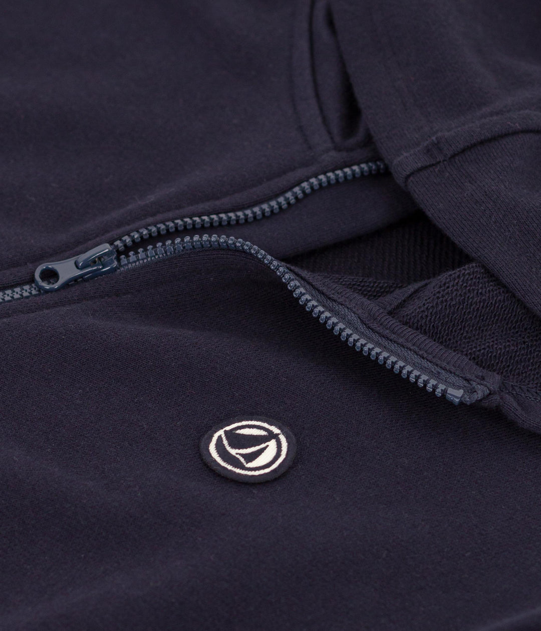 FELPA CON ZIP E CAPPUCCIO blu BAMBINO A0A1B 03 PETIT BATEAU 