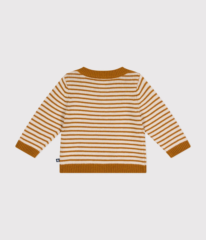 Pullover in maglia di lana e cotone neonato A0B3T 07 PETIT BATEAU 