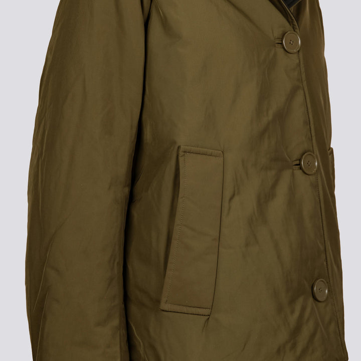 PIUMINO REVERSIBILE IN NYLON WATER REPELLENT VERDE E NERO 9006 7790 OOFWEAR 