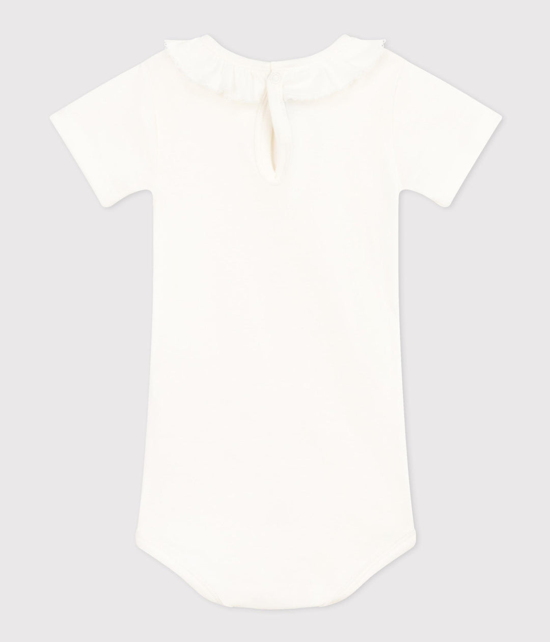 BODY BIANCO IN COTONE A MANICA CORTA CON COLLETTO A0A0R 01 PETIT BATEAU 