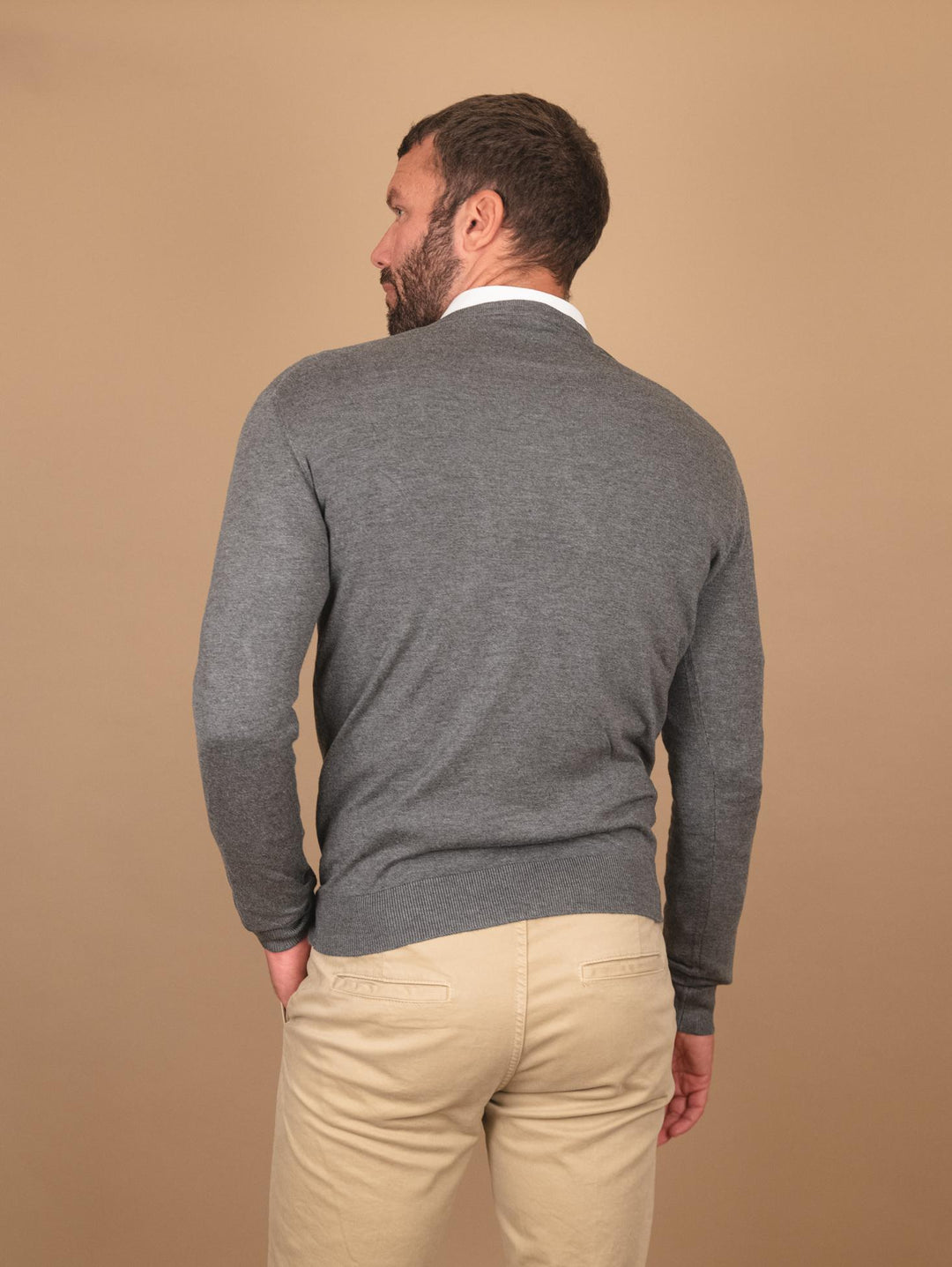 MAGLIA GIROCOLLO GRIGIO ANTRACITE 3000900 106 ANDREA MORANDO 