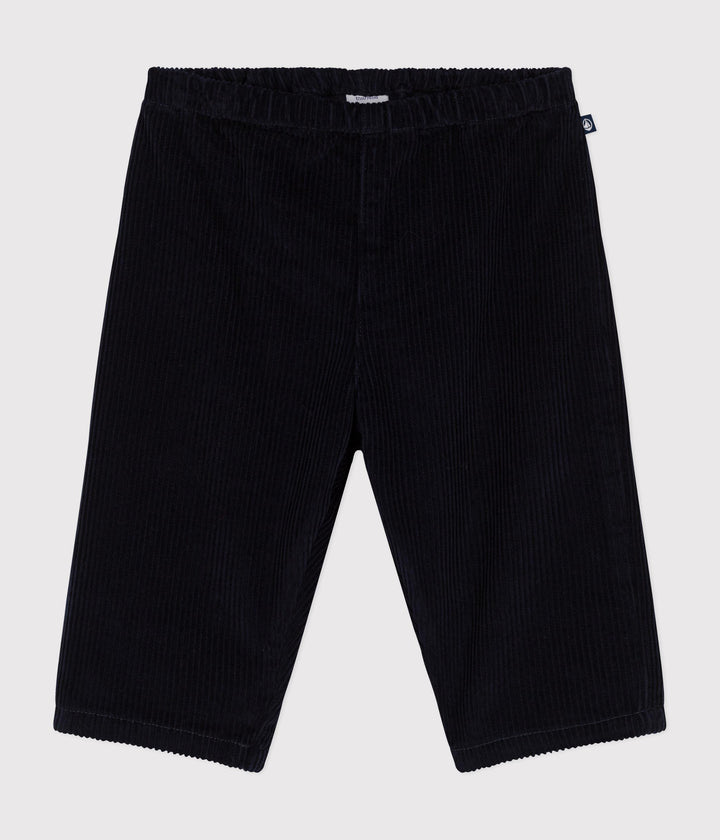 Pantaloni in velluto blu neonato A0B10 02 PETIT BATEAU 