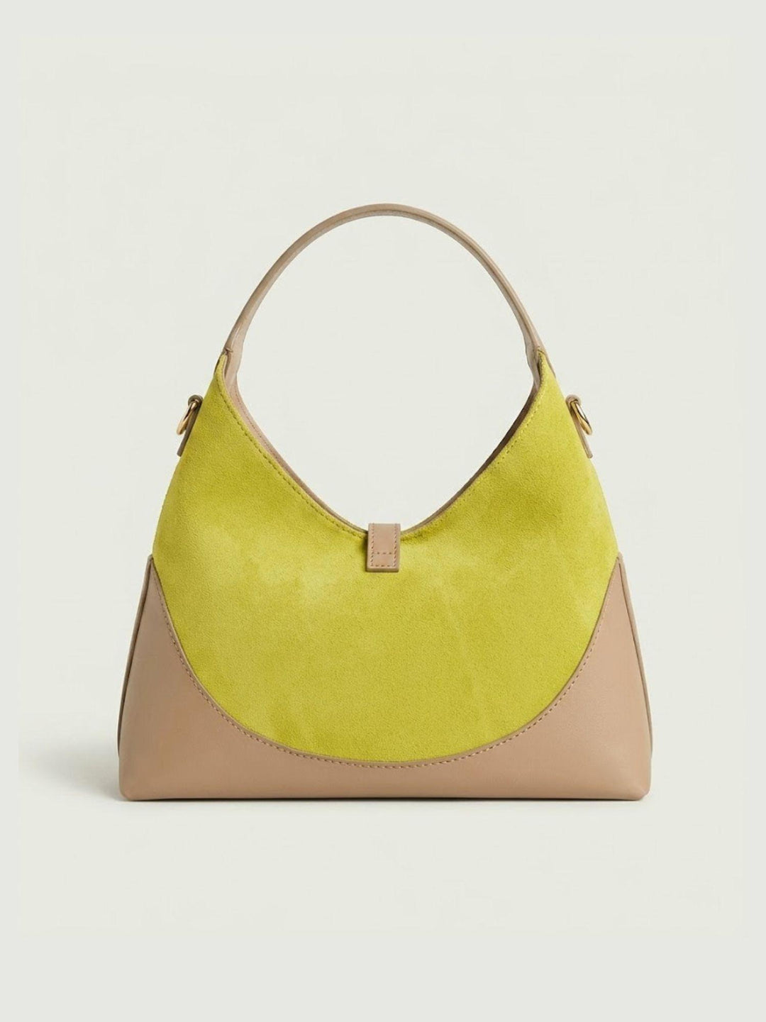 Borsa a spalla Elly in pelle scamosciata lime ELLY LIME BIMOR 
