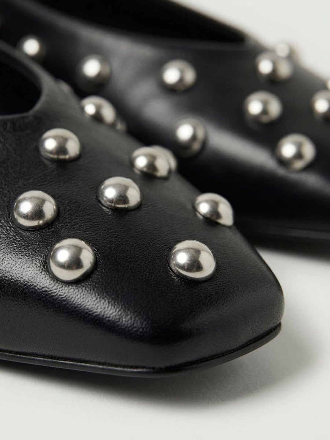 Ballerina borchiata in pelle nappa nera DARIA93G NERO ANDREA MORANDO 