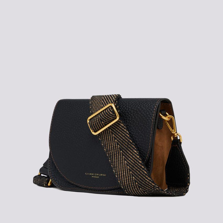 Borsa a tracolla Tara in pelle martellata nera BS 10115/23AI TKL-CM 13226 GIANNI CHIARINI 
