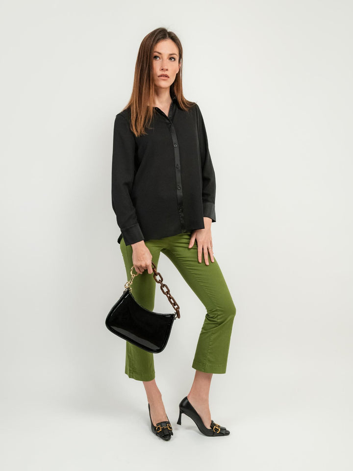BORSA A SPALLA GLAMMY NERA IN PELLE VERNICE GLAMMY NERO BIMOR 
