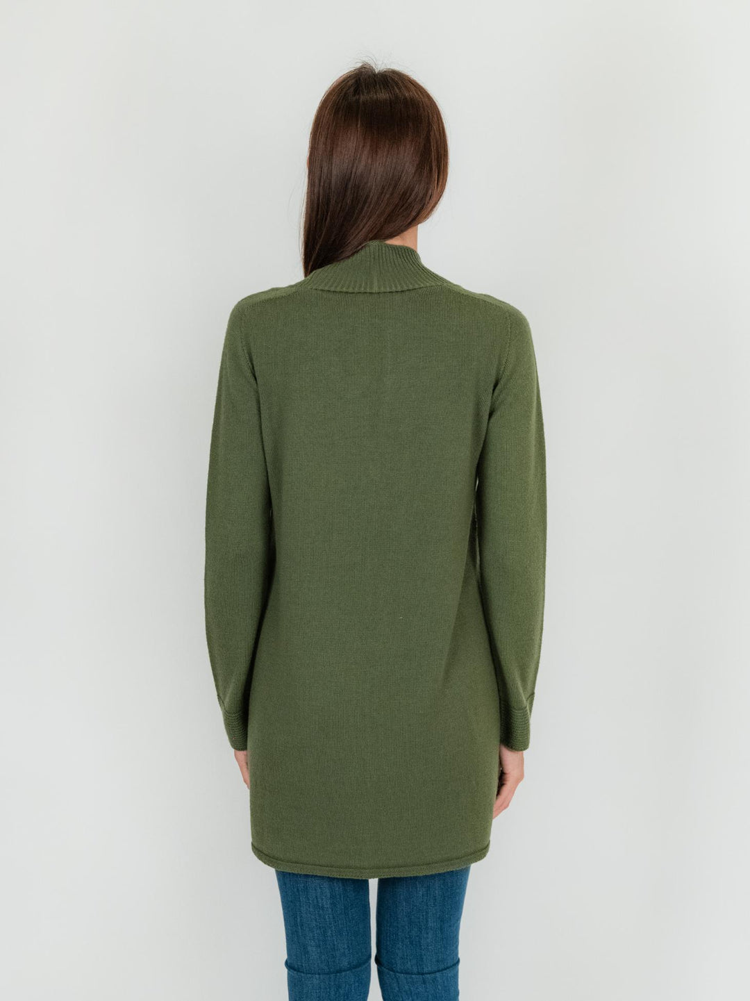 CARDIGAN VERDE IN LANA VERGINE 245C8100 346 ANDREA MORANDO 