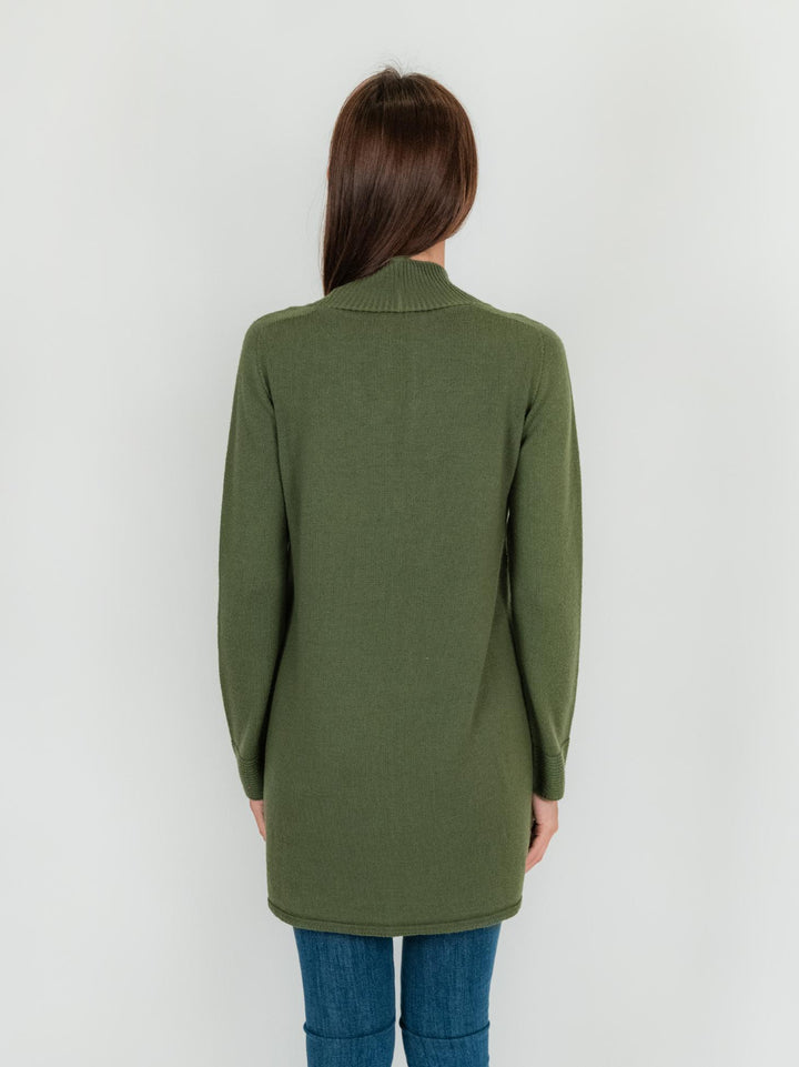CARDIGAN VERDE IN LANA VERGINE 245C8100 346 ANDREA MORANDO 