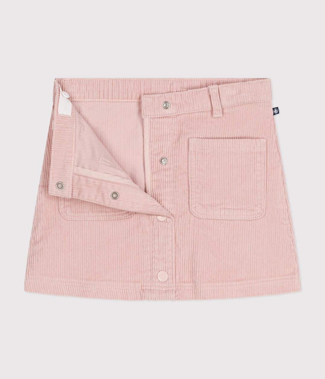 Gonna rosa con tasche in velluto bambina A0BUK 01 PETIT BATEAU 