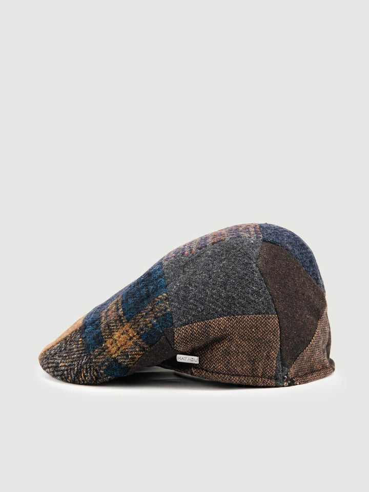 COPPOLA IN LANA A QUADRI MULTICOLOR BLU CP4042 BLU ANDREA MORANDO 