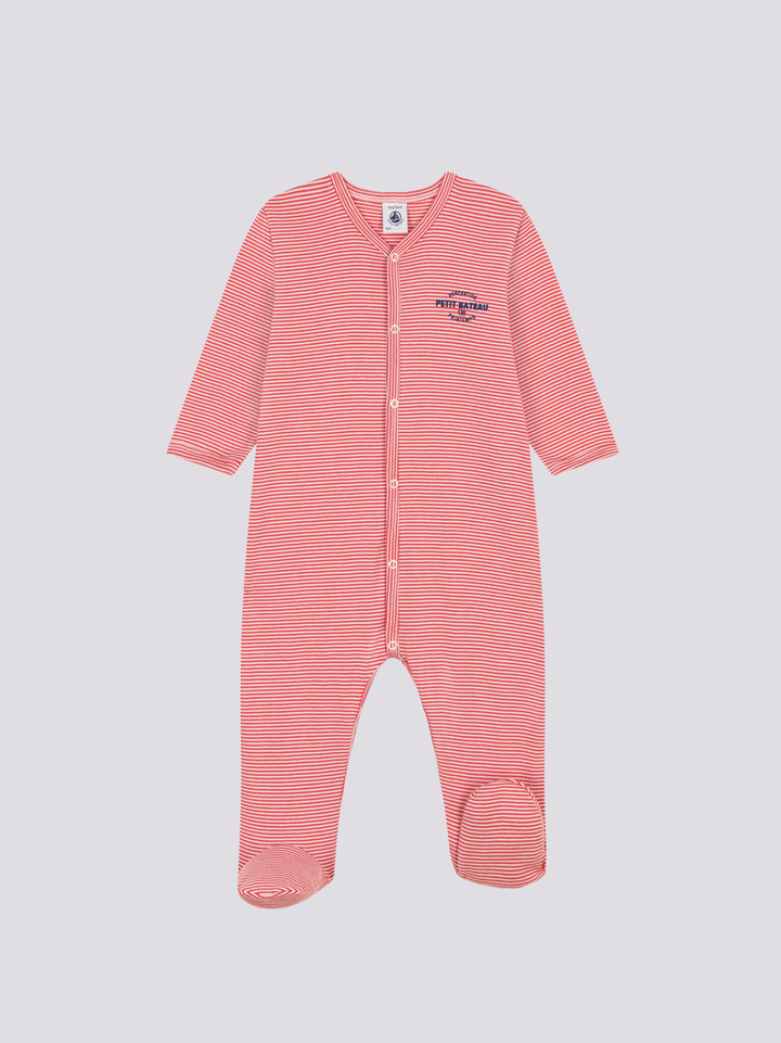 PIGIAMA BEBÈ IN COTONE MILLERIGHE A0846 01 PETIT BATEAU 