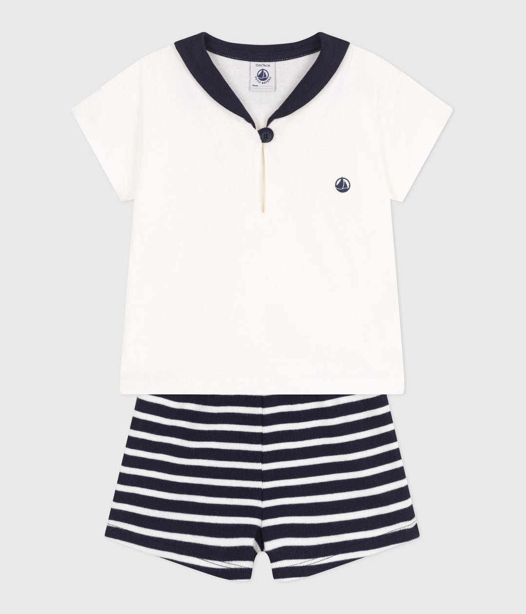 COMPLETO 2 PEZZI CON T-SHIRT ALLA MARINARA