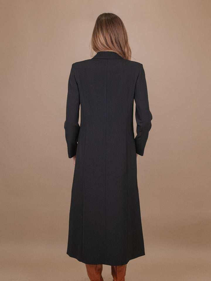 CAPPOTTO DOPPIOPETTO  CON SPACCO LATERALE NERO 2134/2531 019 ANDREA MORANDO 