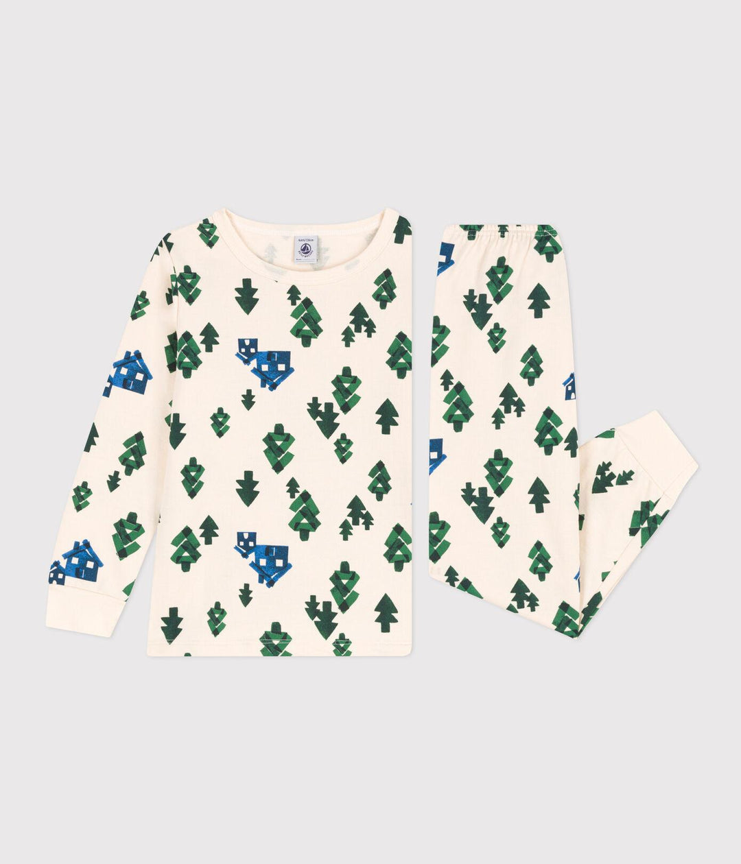 PIGIAMA CHALET BAMBINO UNISEX IN TESSUTO FELPATO A086H 01 PETIT BATEAU 