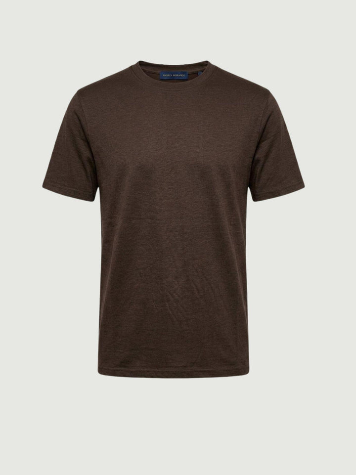 T-shirt in jersey cioccolato 5980426 673 ANDREA MORANDO 