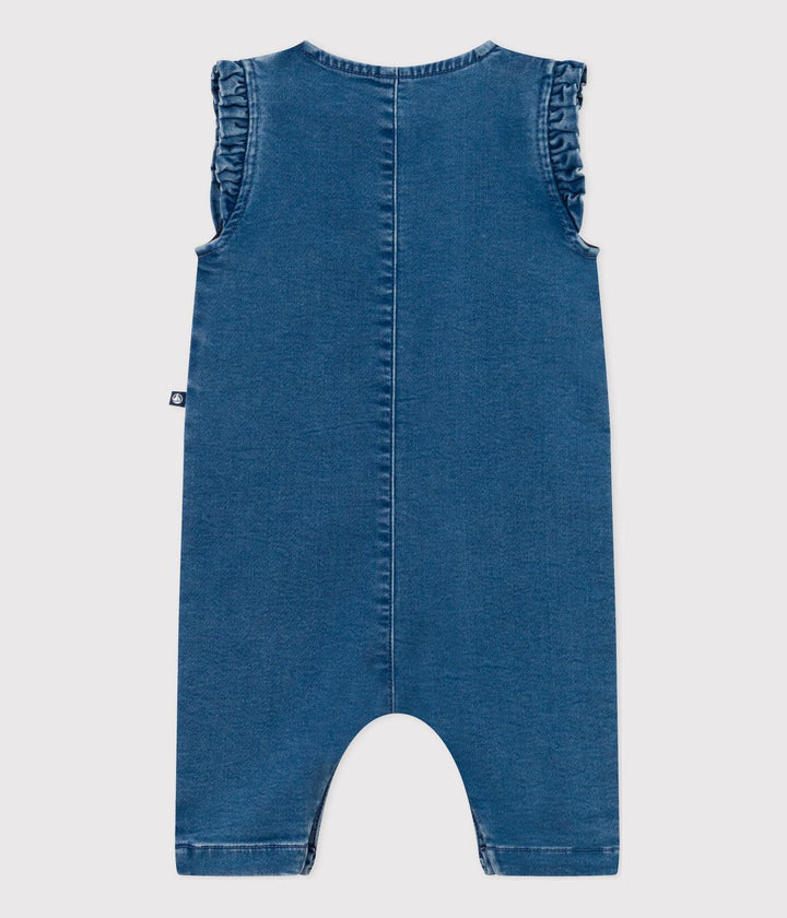TUTINA SMANICATA IN DENIM BEBÈ A087Z 01 PETIT BATEAU 