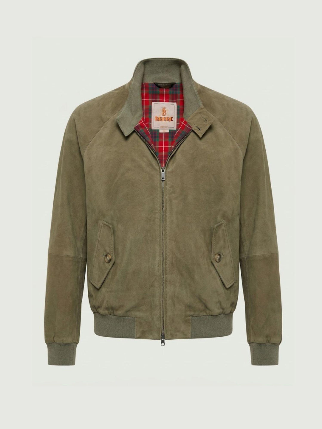 Giacca G9 in pelle scamosciata Light Green BRCPS0939 6014 BARACUTA 