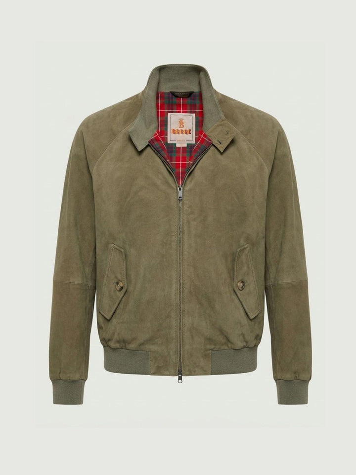 Giacca G9 in pelle scamosciata Light Green BRCPS0939 6014 BARACUTA 