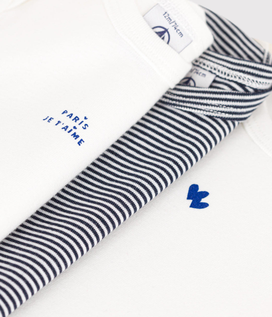 Confezione da 3 body a maniche corte in cotone neonato A0BDT 00 PETIT BATEAU 