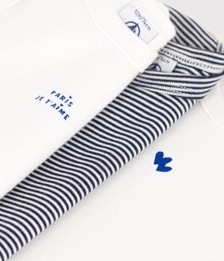 Confezione da 3 body a maniche corte in cotone neonato A0BDT 00 PETIT BATEAU 