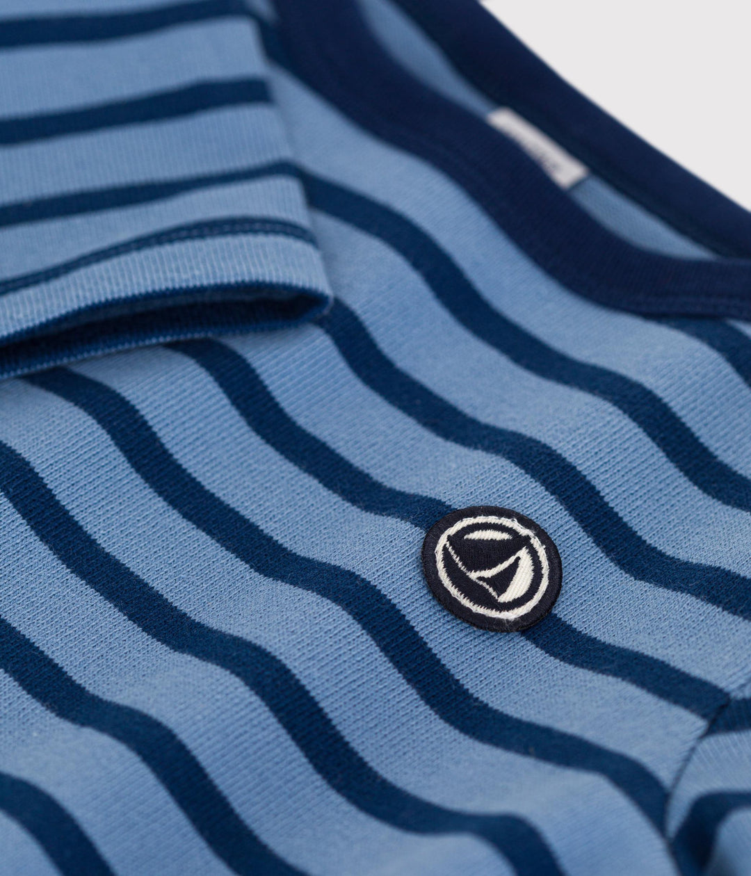 Marinière a righe blu e celesti in cotone A0BJL 01 PETIT BATEAU 