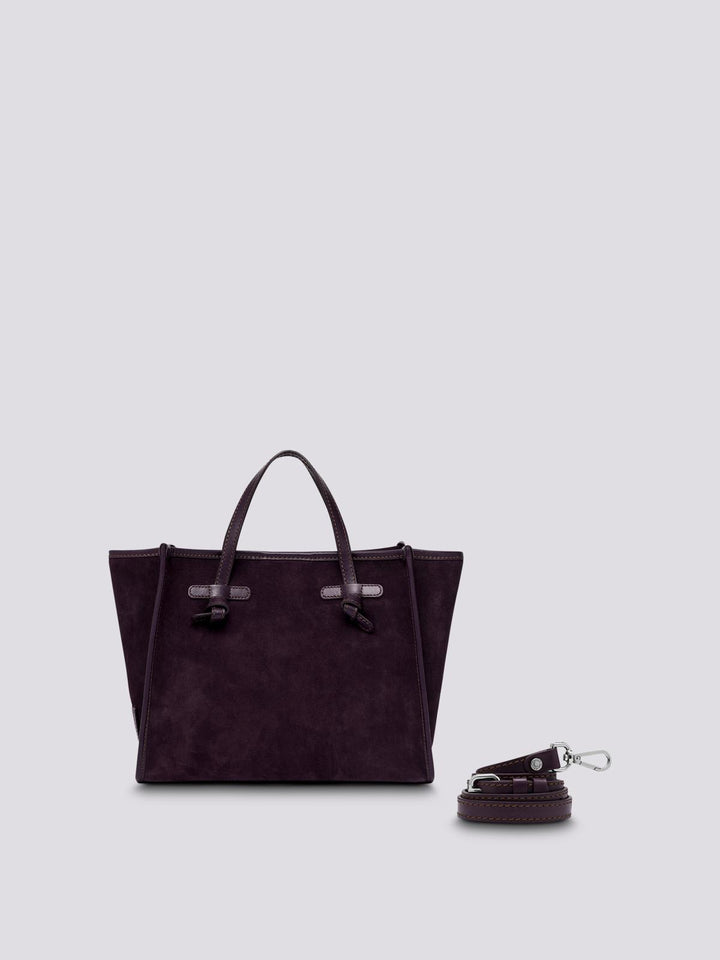 TOTE MISS MARCELLA 32 in camoscio prugna BS 9752 CM-PL 330 GIANNI CHIARINI 