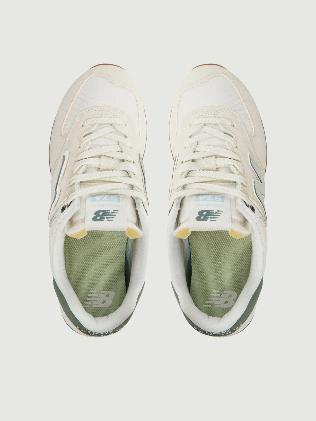 Sneaker 574 con inserti in verde WL574CGR B NEW BALANCE 