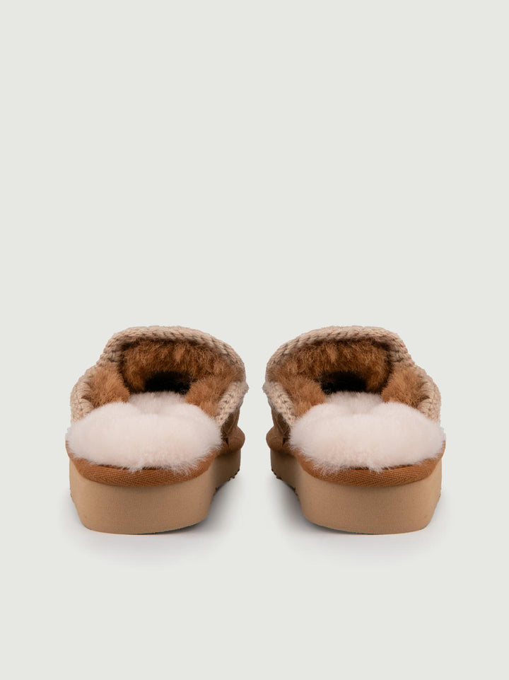 Pantofola Mou in pelle di montone Cognac FW10112 COG MOU 