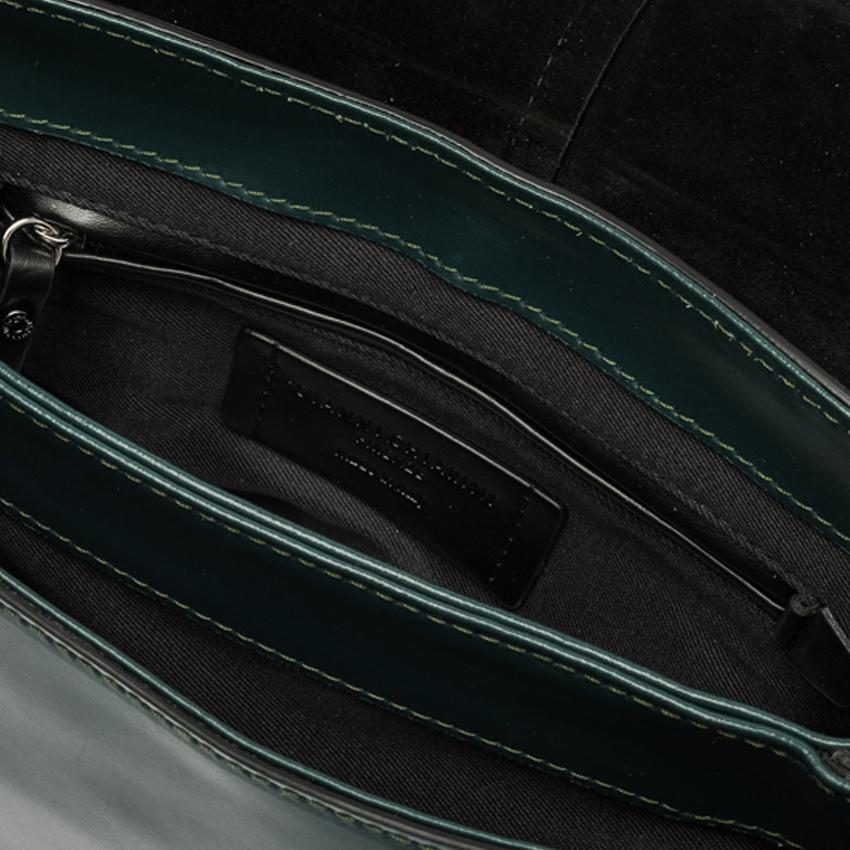Borsa a spalla Helena Round in pelle verde BS 9308 CALF 13134 GIANNI CHIARINI 