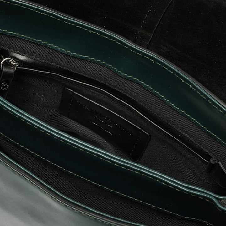 Borsa a spalla Helena Round in pelle verde BS 9308 CALF 13134 GIANNI CHIARINI 
