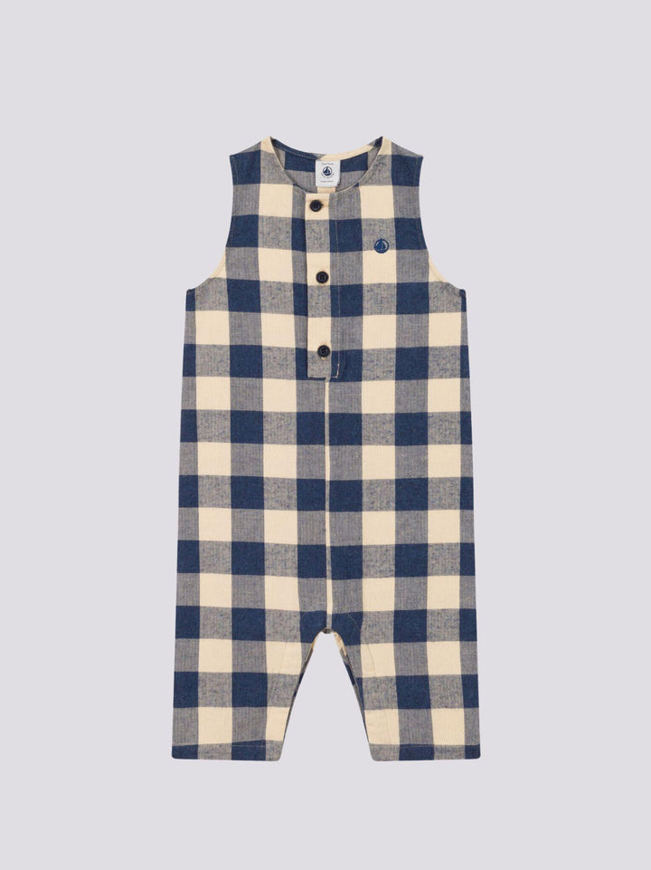 TUTINA SMANICATA DI FLANELLA A SCACCHI A08PX 01 PETIT BATEAU 