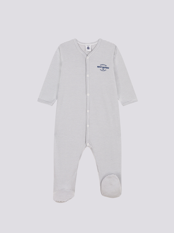 PIGIAMA BEBÈ IN COTONE MILLERIGHE A0846 03 PETIT BATEAU 
