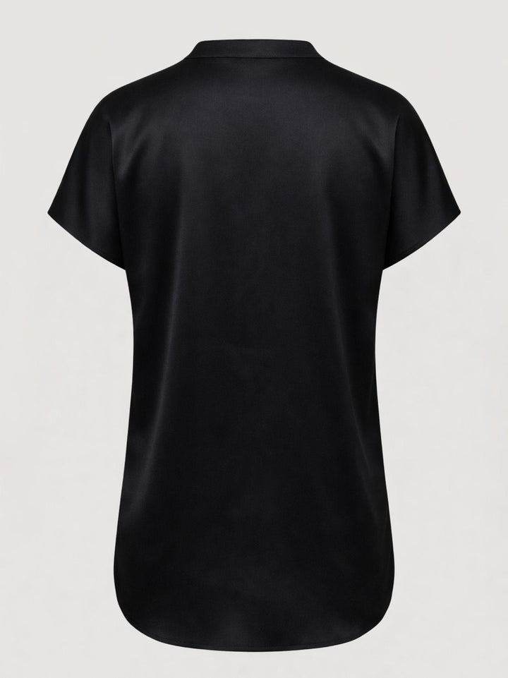 Blusa in raso nera M9237 NERO ANDREA MORANDO 