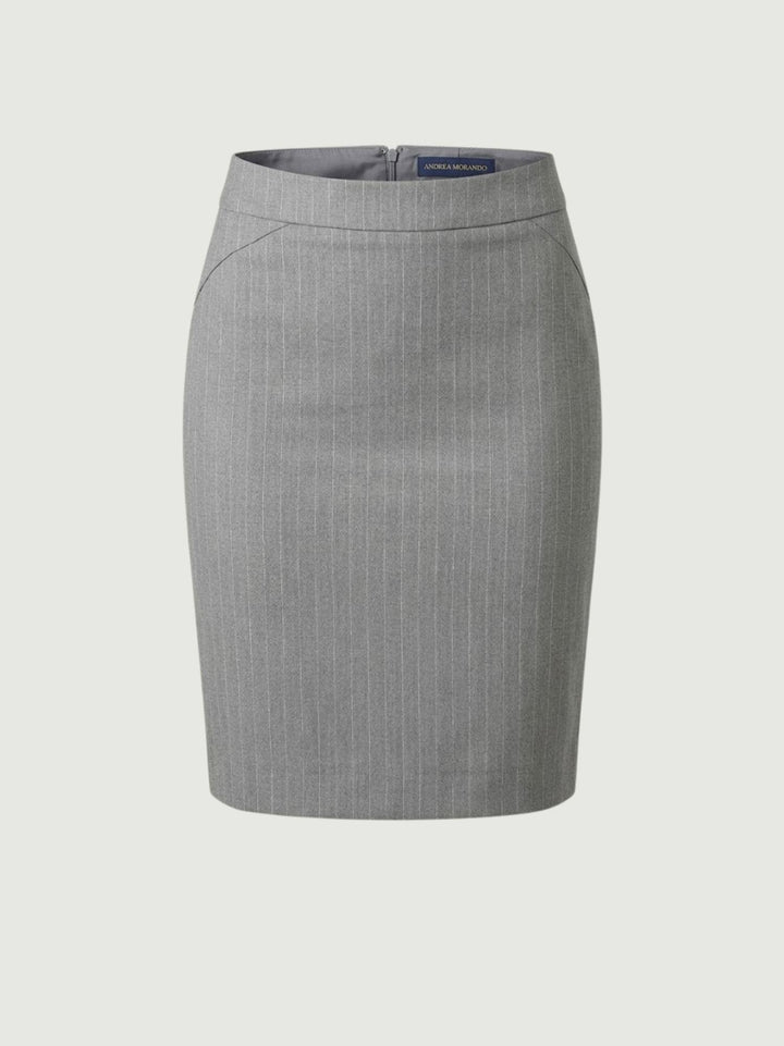 Minigonna gessata grigio perla 4155 PERLA ANDREA MORANDO 