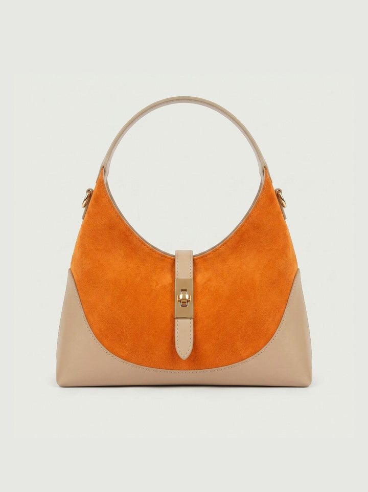Borsa a spalla Elly in pelle scamosciata arancio ELLY ARANCIO BIMOR 
