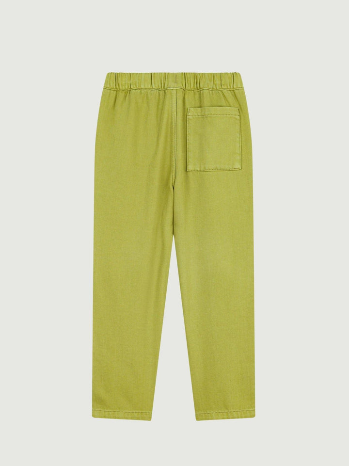 Pantaloni con elastico in cotone verdi A0FJU 01 PETIT BATEAU 