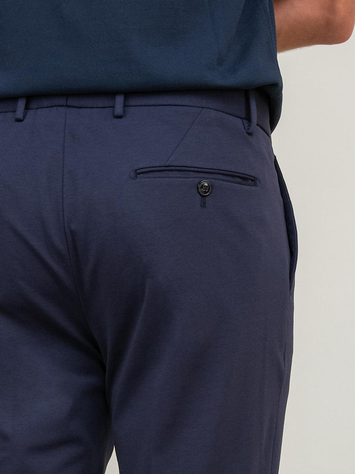 PANTALONE IN MISTO COTONE BLU NAVY S24CT00P036M 174 ANDREA MORANDO 
