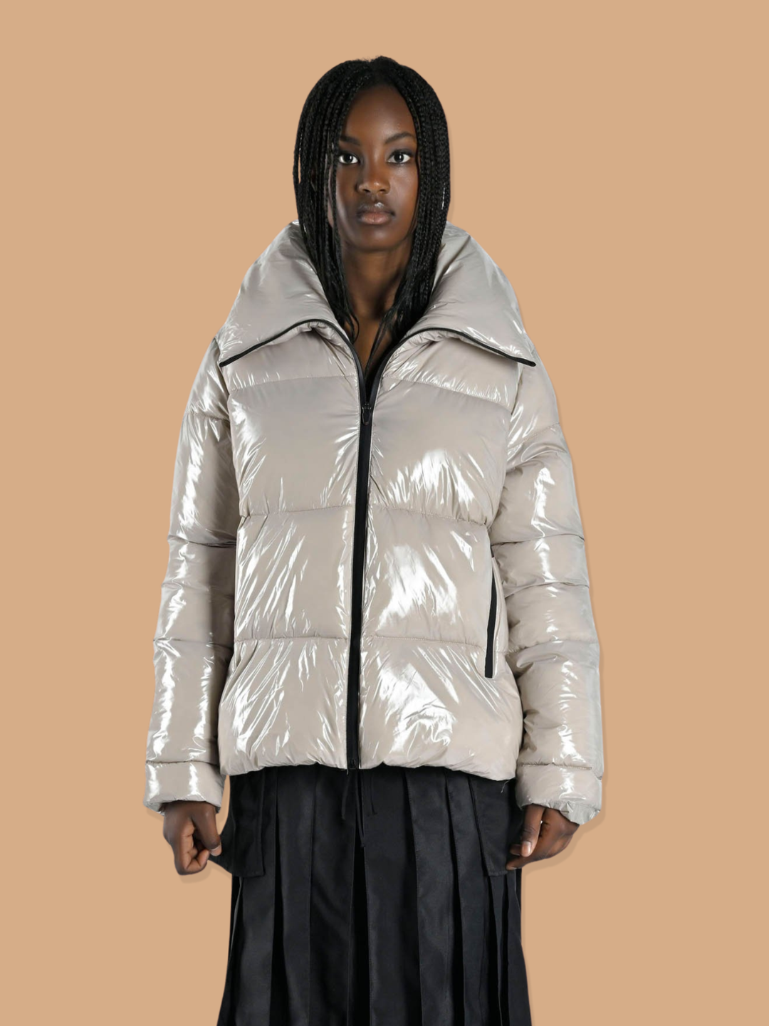 Piumino impermeabile lucido beige AMHERST REGGOA CANADIAN 