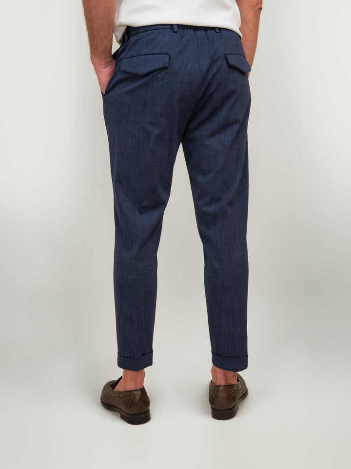 PANTALONE MISTO COTONE BLU NAVY OF1S2S4P031M 174 ANDREA MORANDO 
