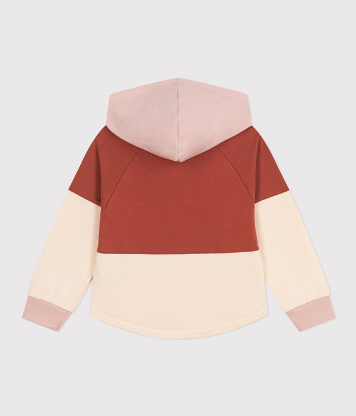 FELPA CON CAPPUCCIO IN MOLLETON BAMBINA A0ADY 01 PETIT BATEAU 