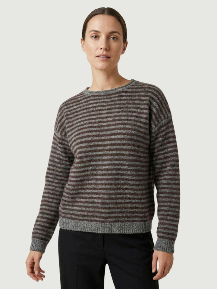 MAGLIA A RIGHE MORO 25866 GRIGIO ANDREA MORANDO 