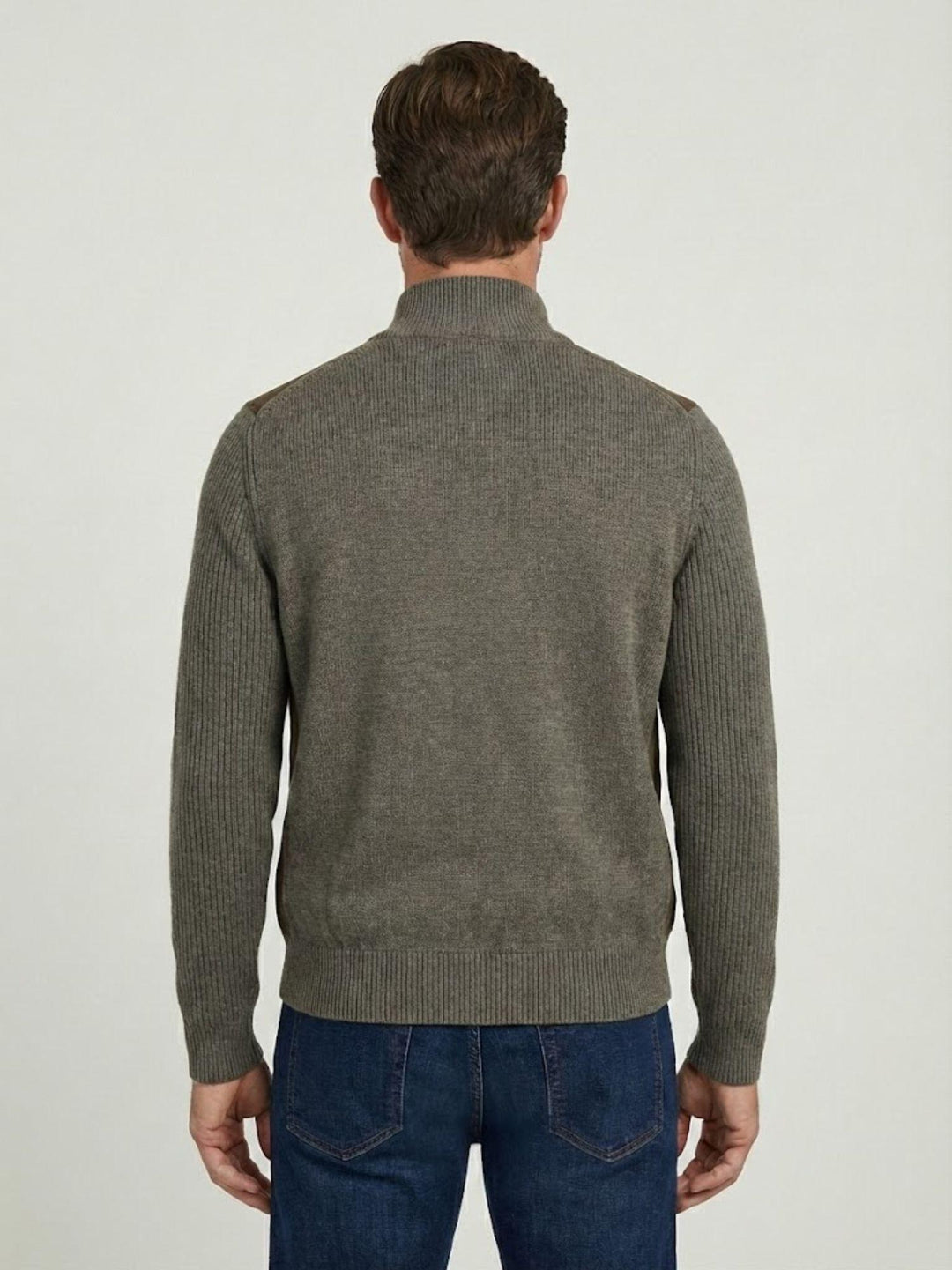 Giacca Derek Knit in camoscio e maglia verde militare DEREK 37 JACK LEATHER 