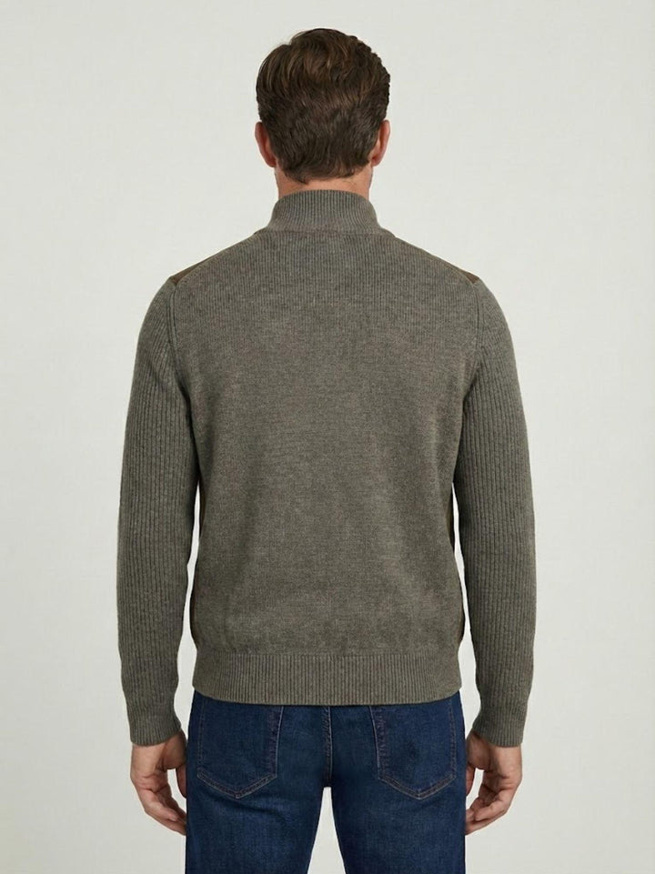 Giacca Derek Knit in camoscio e maglia verde militare DEREK 37 JACK LEATHER 