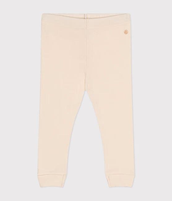 Leggings bianco in cotone A0BQH 04 PETIT BATEAU 