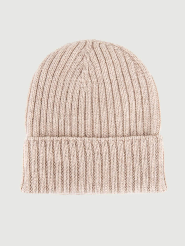 BERRETTO IN CASHMERE BEIGE A COSTE 168 SILVER ANDREA MORANDO 