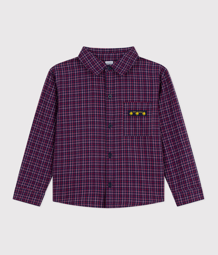 Camicia in flanella a quadri bambino A0EGF 02 PETIT BATEAU 